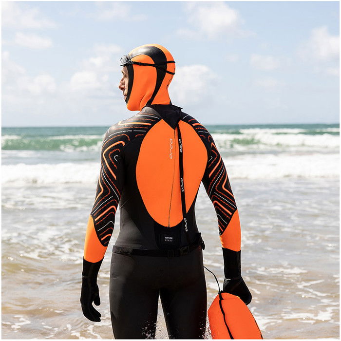 2024 Orca Hi-Vis Neoprene Swim Hood NA4148 - Hi Vis Orange